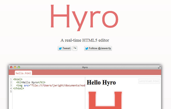 Editor HTML Hyro
