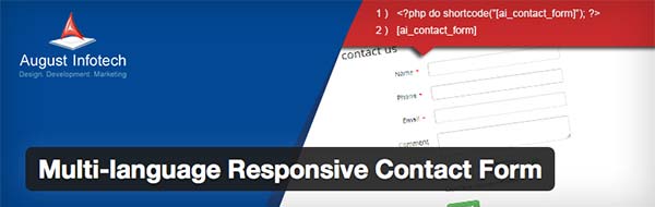 Plugin WordPress Multilanguage Responsive Contact Form