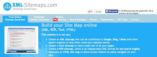 Herramientas de SEO Marketing: XML Sitemaps