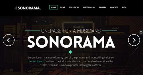 Temas WordPress para sitios web dedicados a la música: Sonorama