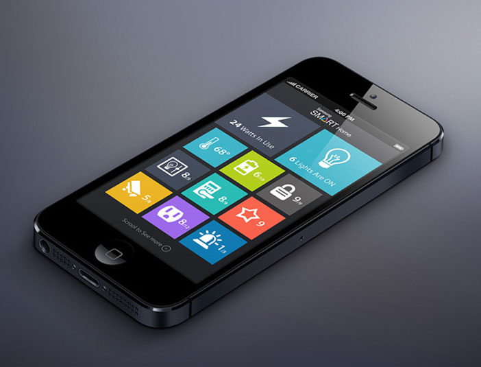 Uso de color en el desarrollo de aplicaciones móviles: Sansumg Home Smart