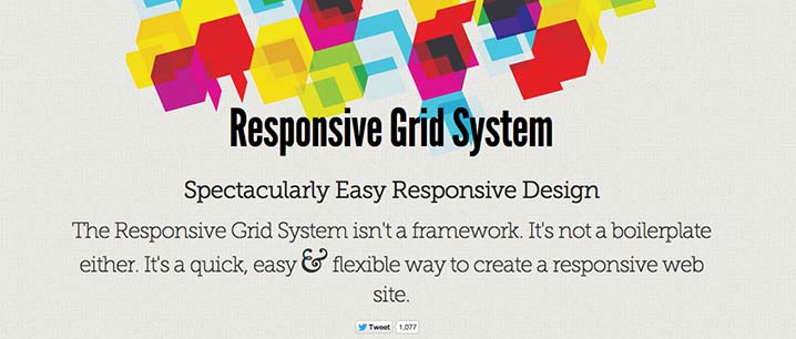 Framework CSS con sistema de cuadrículas Responsive Grid System