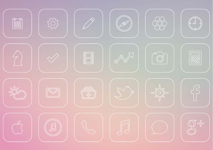 Interfaz de Usuario iOS 7 Icons Redesign