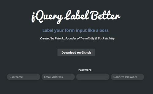 Plugin JQuery Label Better