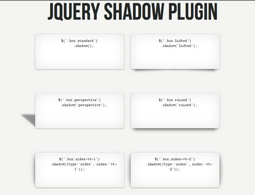 Plugin JQuery Shadow 