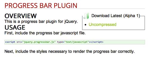 Plugin JQuery Progress Bar