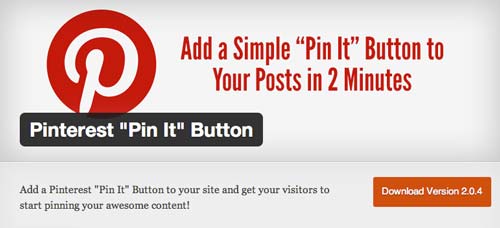 Plugin WordPress Pinterest "Pin It" Button