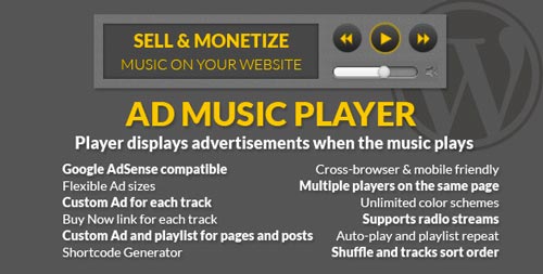 Plugin WordPress para incorporar reproductor multimedia: Ad Music Player