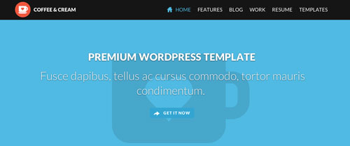 Temas WordPress con aplicación del Flat Design Coffee & Cream