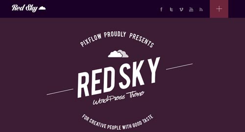 Temas WordPress con aplicación del Flat Design Red Sky