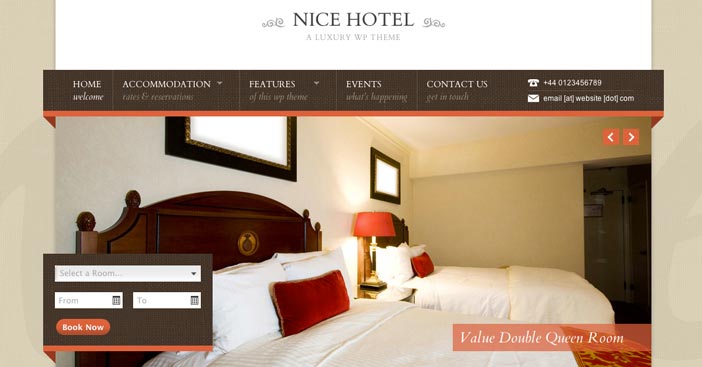 Temas WordPress para hoteles: Nice Hotel Accomodation