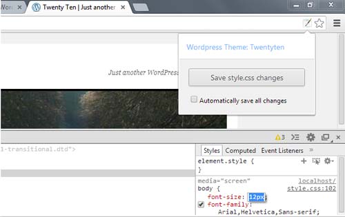 Extensiones Google Chrome: WordPress Style Editor