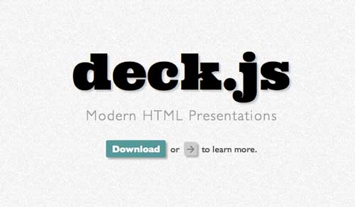 Herramienta basada en codigo HTML para presentación de diapositivas: Deck.js