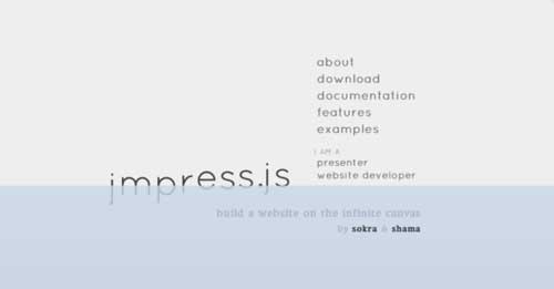 Herramienta basada en codigo HTML para presentación de diapositivas: Jmpress.js