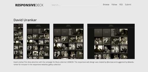 Galería con las mejores paginas web adaptativas: Responsive Deck Gallery