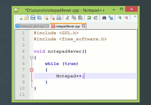 Útiles programas para Windows para desarrolladores web: Notepad++