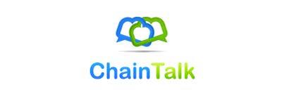 Ejemplos de diseño de logos para chat: ChainTalk