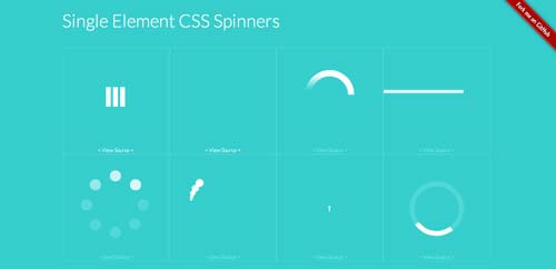 Librería de codigo CSS para añadir efectos variados: Single Element CSS Spinner