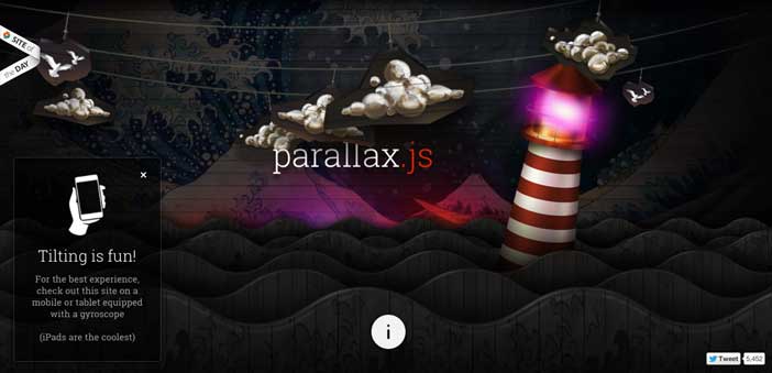 Plugin JQuery para añadir efecto parallax: Parallax.js