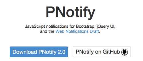 Plugin JQuery para implementar notificaciones: PNotify