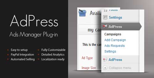Plugin WordPress para administrar anuncios publicitarios: AdPress
