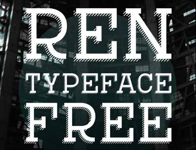 Tipografias gratis para tu diseño minimalista: Ren