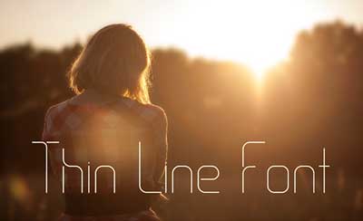 Tipografias gratis para tu diseño minimalista: Thin Line Front
