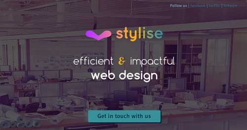 Uso de colores vibrantes en diseño de pagina web: Stylise