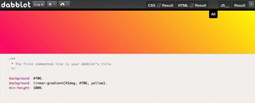 Editor HTML para previsualizar y compartir código: Dabblet