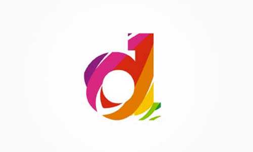 Ejemplos de diseño de logos coloridos:  D