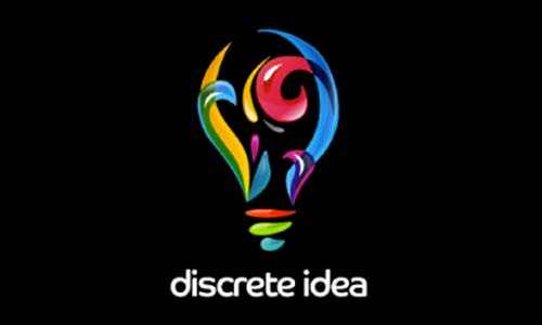 Ejemplos de diseño de logos coloridos: Discrete Idea