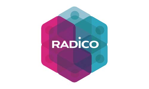 Ejemplos de diseño de logos coloridos: Radico