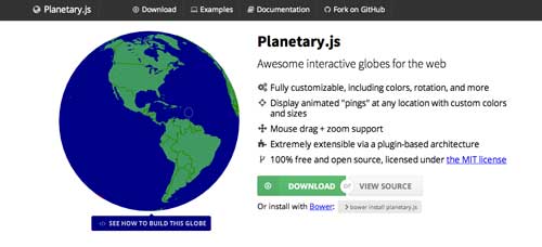 Librería de JavaScript plugin para gráficos estadísticos: Planetary.js