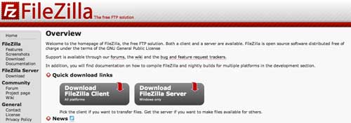 Lista de los mejores cliente FTP: Filezilla