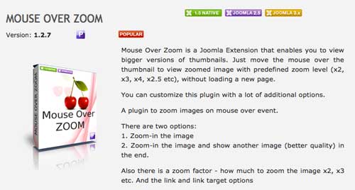 Magento Extension para tu tienda online: Mouse Over Zoom