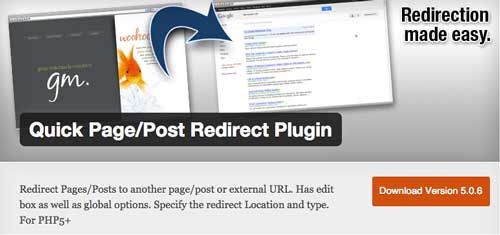 Plugin WordPress para mejorar SEO: Quick Page/Post Redirect
