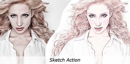 Acciones Photoshop para lograr efectos de boceto: Sketch Action