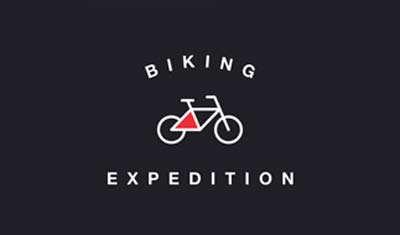 Diseño de logos con estilo flat: Biking Expedition