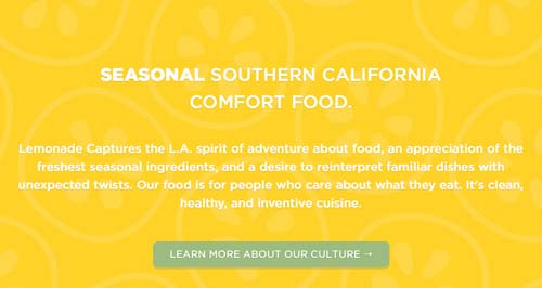 Ejemplos de pagina web con uso de patrones de diseño: Lemonade