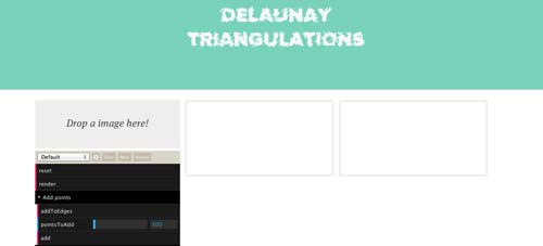 Generador de fondo Low Poly: Delaunay Triangulations