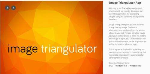 Generador de fondo Low Poly: Image Triangulator