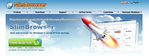 Navegadores web opcionales a Explorer: SlimBrowser