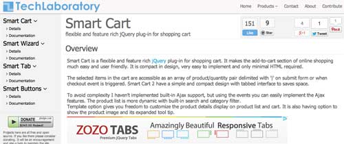Plugin JQuery para implementar cesta de compra: Smart Cart