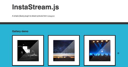 Plugin JQuery para Instagram: InstaStream.js