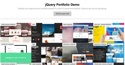 Plugin JQuery para sistemas de cuadrículas: JQuery Portfolio