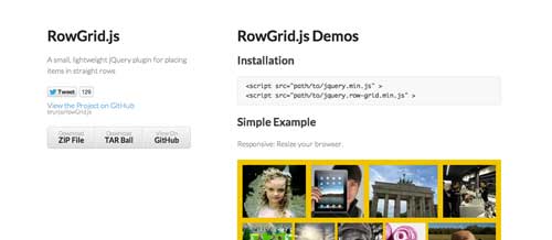 Plugin JQuery para sistemas de cuadrículas: RowGrid.js