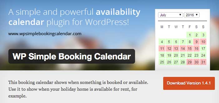 Plugin WordPress para reservaciones: WP Simple Booking Calendar