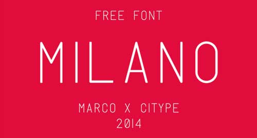 Tipografias gratis modernas y delgadas: Milano
