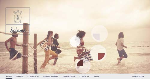 Ejemplos de paginas web que hacen uso de los colores pastel: Solasie