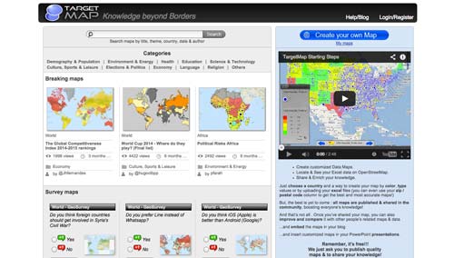 Herramientas para crear mapas online: Targetmap